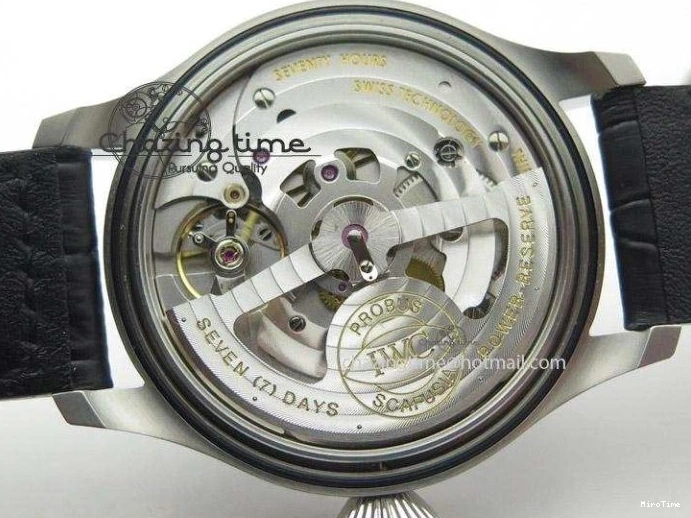 MIROTIME 0124 Timeless Big Pilot Real PR IW500901 ZF 1:1 Best Edition On Black Leather Strap A 7340